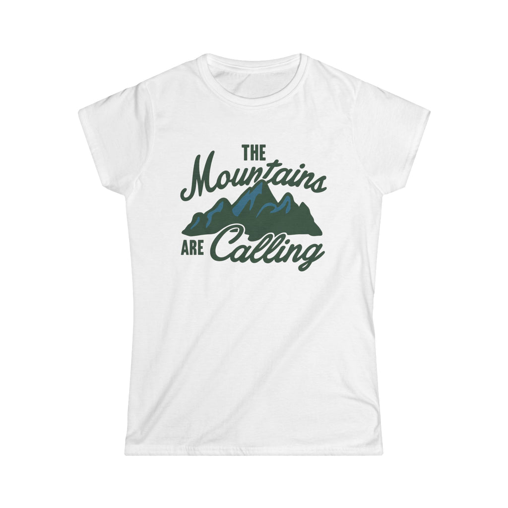Mountain Adventure Women's Softstyle Tee, Outdoor Shirt, Nature Lover Gift, Camping Tee, Travel Apparel