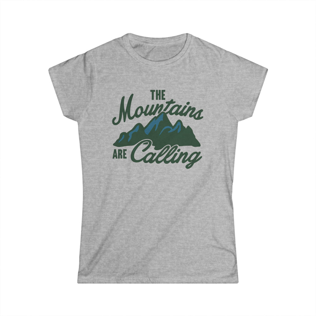Mountain Adventure Women's Softstyle Tee, Outdoor Shirt, Nature Lover Gift, Camping Tee, Travel Apparel