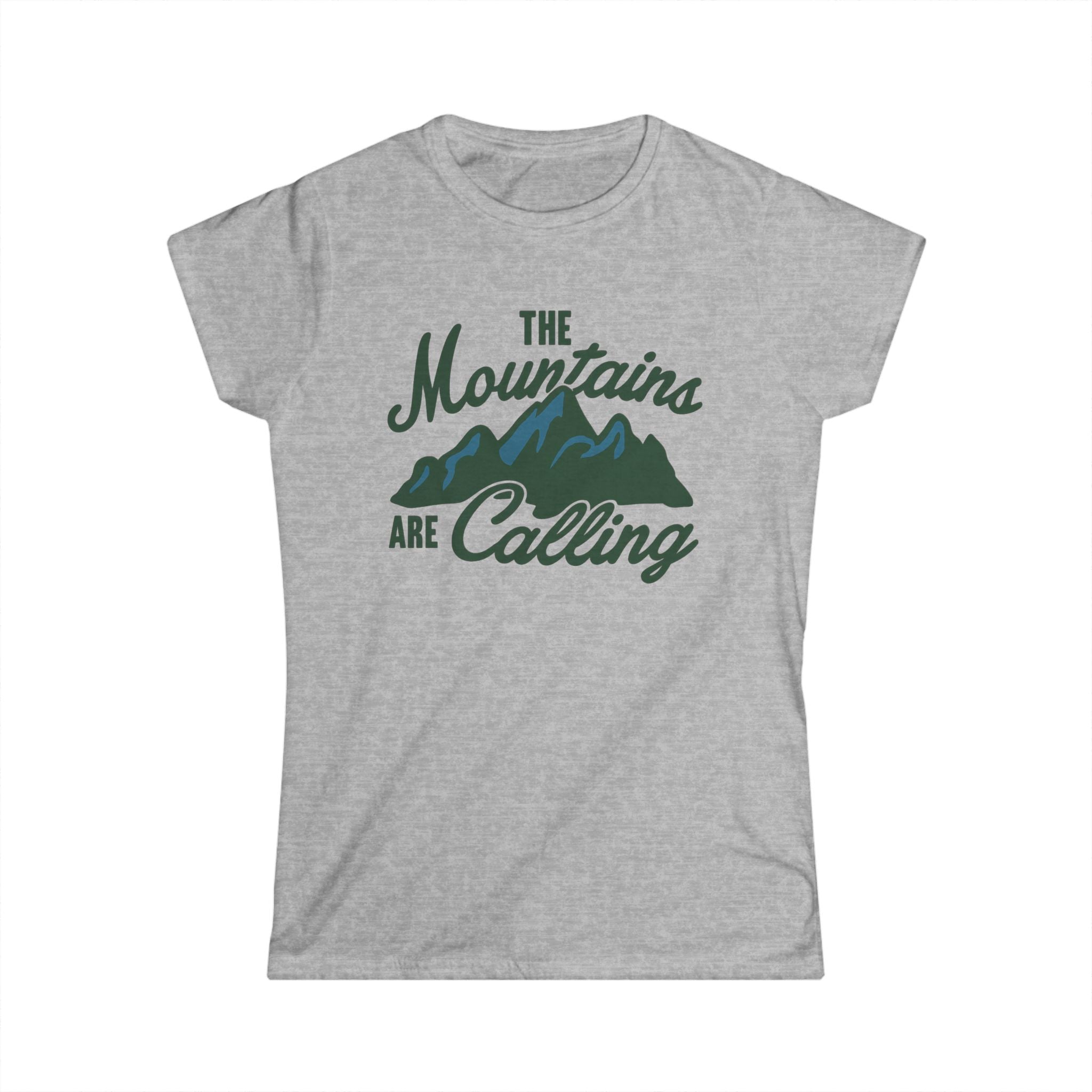 Mountain Adventure Women's Softstyle Tee, Outdoor Shirt, Nature Lover Gift, Camping Tee, Travel Apparel